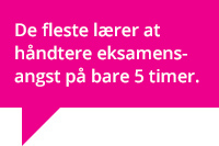 De fleste lærer at håndtere eksamensangst på bare 5 timer